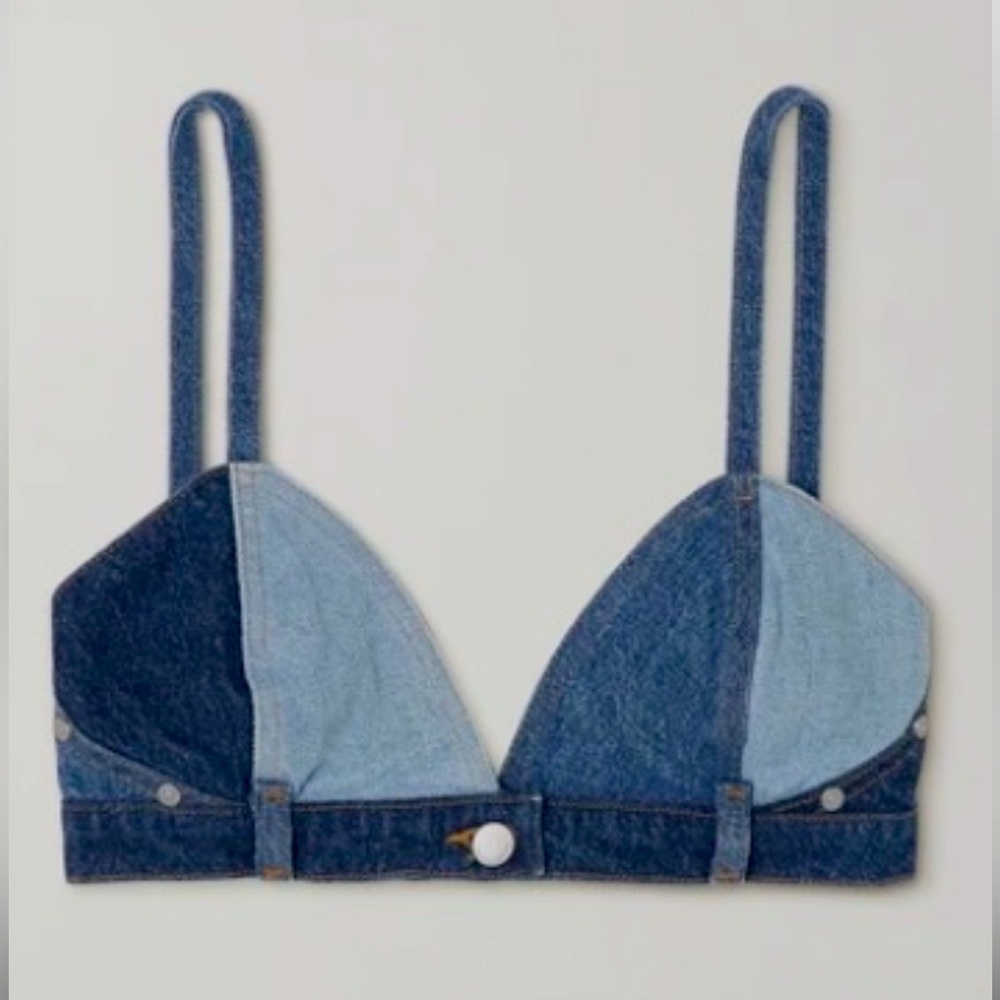 Authentic!!!!!! Red Valentino Denim Patchwork Bra… - image 1